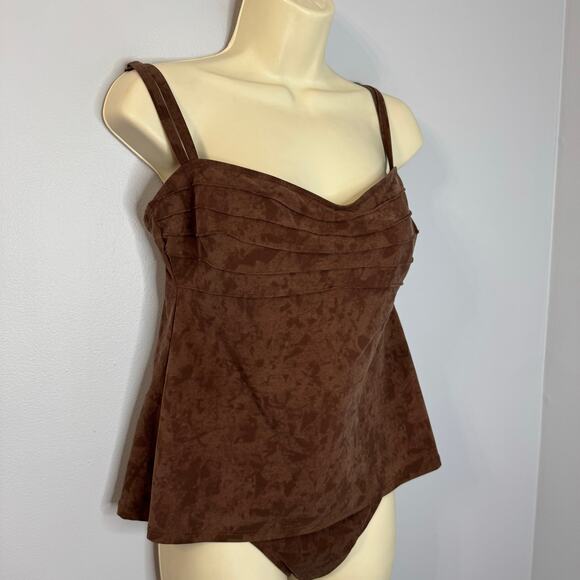 Magic Suit Women's Brown Tankini Swim Bathing Suit Set Brown Sz 12 - Picture 5 of 13